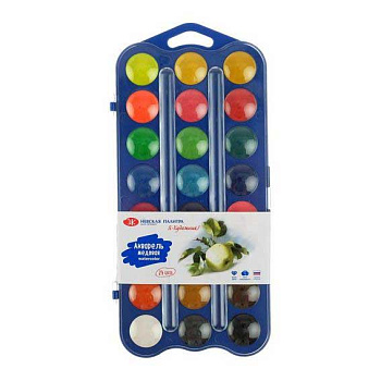 Краски аквар. худ. 24цв. ЗХК "Я - Художник" 227421539 (12цв.,6перл.,6флуор.) пла