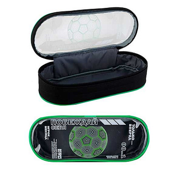 Пенал-косметичка КОКОС 200*80*50 "Мяч 3D" ПМК 22-84/240256 ткань,прозрачн.крышка