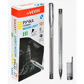 Ручка гелевая deVENTE "Moonlight" 5051114 д/рис.на чёрн.бум,0,8мм,серебр.чернила