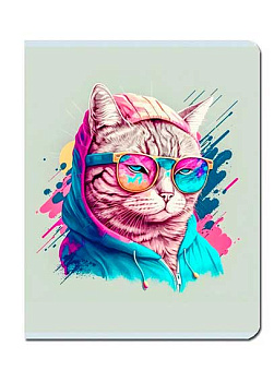 Тетрадь 48л. (клетка) FB "Pastel cat" FB367