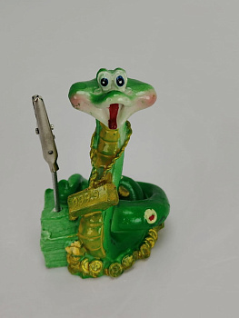 Подставка д/визиток Змея 10см  D05326