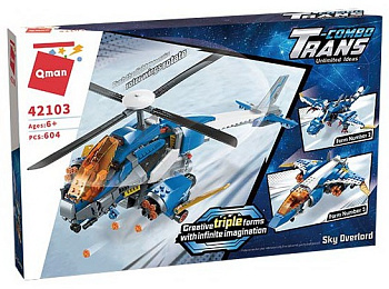 Мини-конструктор 42103 Вертолет (604дет) в/к