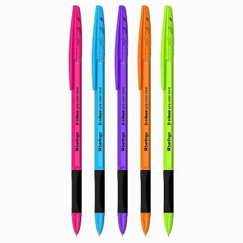 Ручка шар. Berlingo "Tribase grip color zone" синяя, 0,7мм, грип, ассорти CBp_70