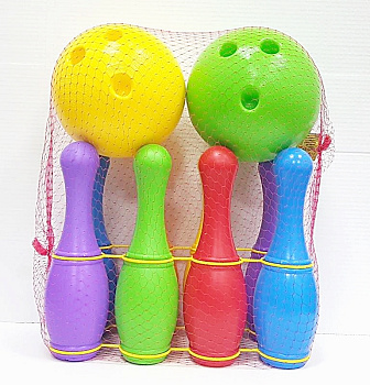 Кегли (8шт) с большими мячиками (2шт) 3-436