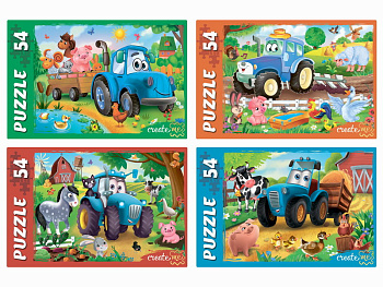 Пазлы (54эл) Весёлый трактор №8 П54-5642
