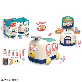 Игр набор "Доктор" 1801-2 авто (2в1) в/к