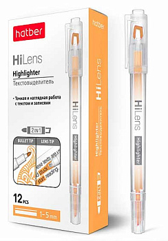 Маркер текст. ХАТ "Hi-Lens" 060859 оранжевый,двухсторон.1-5мм,к/к