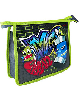 Папка д/тетрадей А5 Проф-Пресс "Урбан граффити" ПТ-9615 картон+пластик,на молнии