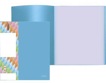 Папка с вкладышами/80 deVENTE А4 "Juicy" 3105715 ярко-голубая 600мкм фактура "пе