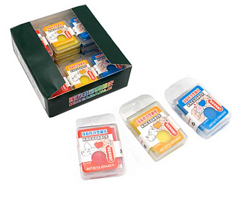 Ластик-клячка INTELLIGENT Haojie HJ-4 термопласт.резина,35*35мм,в футляре,асс.