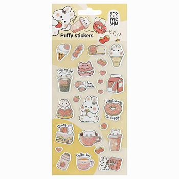 Наклейки объемные MESHU "Sweet mood" (10*23см) с блестками MS_57653