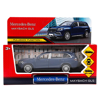 Машина Технопарк металл. MERCEDES-BENZ gls maybach (12см) дв,баг,ин,синий кавансит, кор. MAYBCHGLS-1
