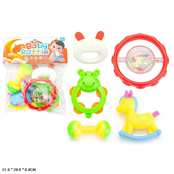 Набор погремушек 372-8T (5шт) в пакете