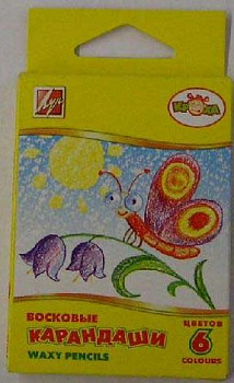 Мелки восковые  6цв. ЛУЧ "Кроха" 12С 870-08 треугол.,масляные