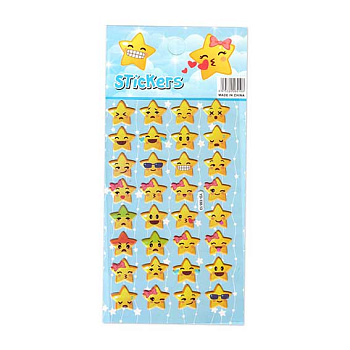 Наклейка объемн. 10*16см Звездочки YD-138-13 Р22072-5 Кн22072-5