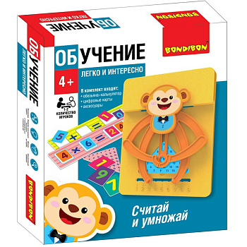 Bondibon Игра обучающая Считай и умножай Обезьянка ВВ4832