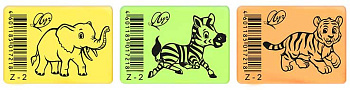 Ластик ЛУЧ "Zoo" Z2 31С 1968-08 флуор.,35*25*8мм,асс.