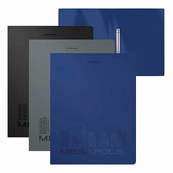 Папка 2 кольца 35мм EK А4 "Megapolis" 49983 асс.