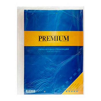 Карман с перфорацией А4  50мкр ХАТ Premium "Гладкая" "HD" AF4/50_05330 c перфора