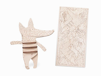 Конструктор Пазл-раскраска дер. Кроковолк 0197 (Lemmo)