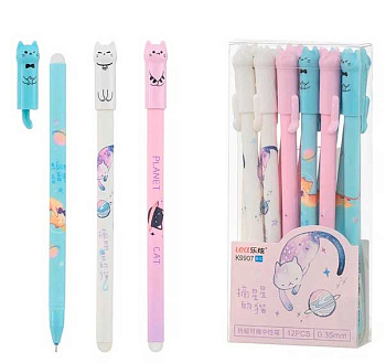 Ручка гелевая авт. "Пиши-Стирай" КОКОС LEX "Планета" 241671 синяя,0,5мм,игольч.,