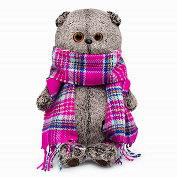 Кот Басик в ярко-розовом шарфе Ks30-246