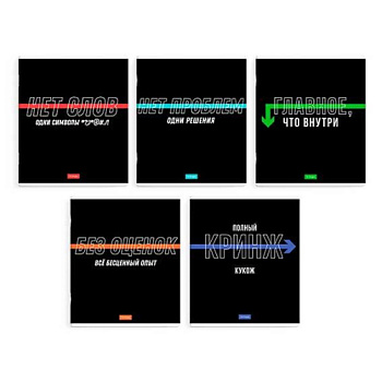Тетрадь 48л. (линейка) ФЕНИКС "Фразы с характером" 68563 выб.твин-лак,мел.карт.,асс.