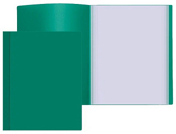 Папка с вкладышами/ 40 ATTOMEX А4 3103401 зеленая 600мкм фактура "песок" непрозр