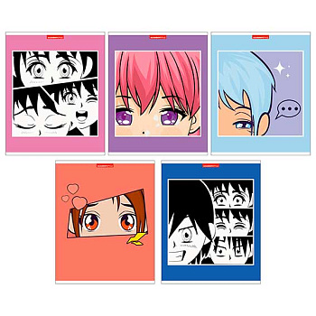 Тетрадь 48л. (клетка) КанцБиз  EAC-13055/5 полн.твин уф,асс.