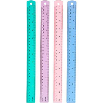Линейка алюминиевая 30см deVENTE "Pastel" 5091533 двусторон.шкала,асс.