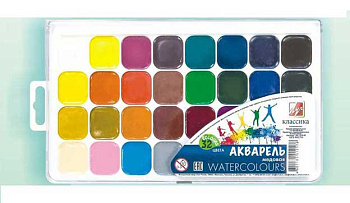 Краски 32цв. ЛУЧ "Классика" 26С 1579-08 аквар.,мед.,б/к