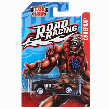 Машина Технопарк металл. Road Racing Суперкар обезьяна (7см) инерц,в асс,блистер RR-7-2293779-PRE-R