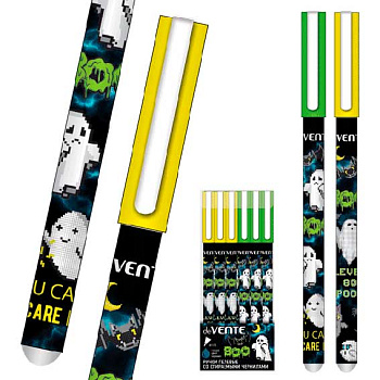 Ручка гелевая "Пиши-Стирай" deVENTE "Boo" 5051367 синяя,0,5мм,с ласт.,корп.асс.