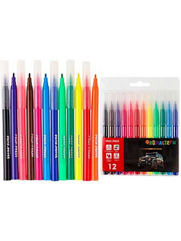 Фломастеры  6цв. Проф-Пресс "Внедорожник" ФЛ-4884 вент.колп.,пласт.блист.