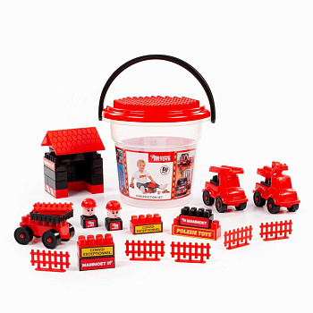 Конструктор Mammoet (60эл) в ведёрке 93165 (Полесье)