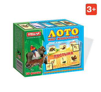Лото (24фиш) Мир животных 00906 (Стеллар)
