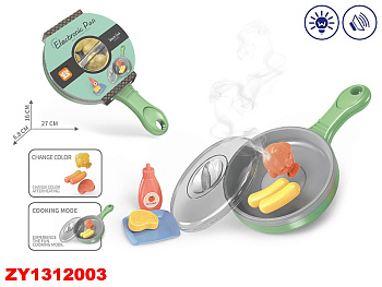 Сковорода (игрушка) LD-331A на батар. с продуктами меняют цвет в/к