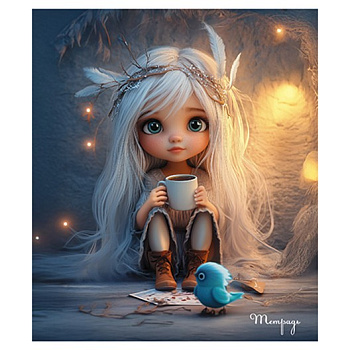 Тетрадь 48л. (линейка) АППЛИКА "Девочка" С2549-124 мел.карт.