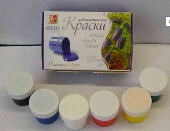Краски акриловые худ.  6цв. 20мл ЛУЧ 22С 1408-08