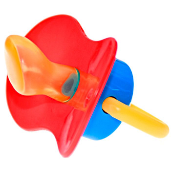 Бусинка Пустышка с кольцом, соска латекс с прикусом (6-12) 483-1