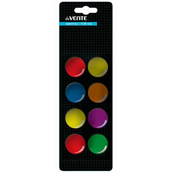 Набор магнитов д/доски deVENTE 8шт. 20мм 6021300 карт./блист.,асс.