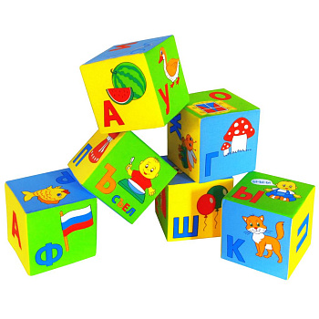 Кубики Умная азбука (6шт,15см) 206 (Мякиши)