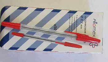 Ручка шар. ATTOMEX 5073322 прозр.корпус , 0,7мм, красная