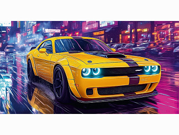 Конверт для денег Без текста (холст, машина) ЛХ-0203