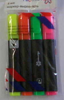 Набор маркеров текст.  4цв. ATTOMEX 5045304 (желт.,зелен.,оранж.,розов.) скош. 1