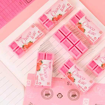 Ластик Inmorning "Strawburry chocolate" LA MK-7341 термопласт.рез.,аромат.(клубника),карт.держ.