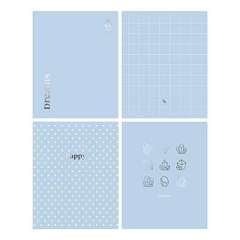 Тетрадь 80л. (клетка) BG "Blue&silver" 11943 тисн.фольг.