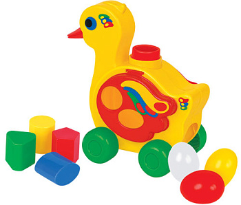 Каталка Уточка-несушка (логика) в/сет 6219 (Полесье)