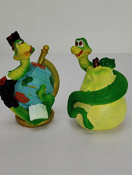 Копилка Змея 13см (2шт/уп) 2вида D05291 цена за шт