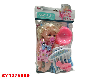 Кукла-пупс 004-24 с кроваткой и горшком в пакете